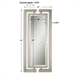 Uttermost Jamal Contemporary Wood Mirror in Scratched Silver Finish