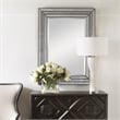 Uttermost Seymour Contemporary Wood Mirror in Antique Silver Finish