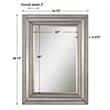 Uttermost Seymour Contemporary Wood Mirror in Antique Silver Finish