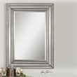 Uttermost Seymour Contemporary Wood Mirror in Antique Silver Finish