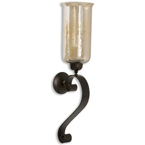 uttermost joselyn candle wall sconce in antiqued bronze