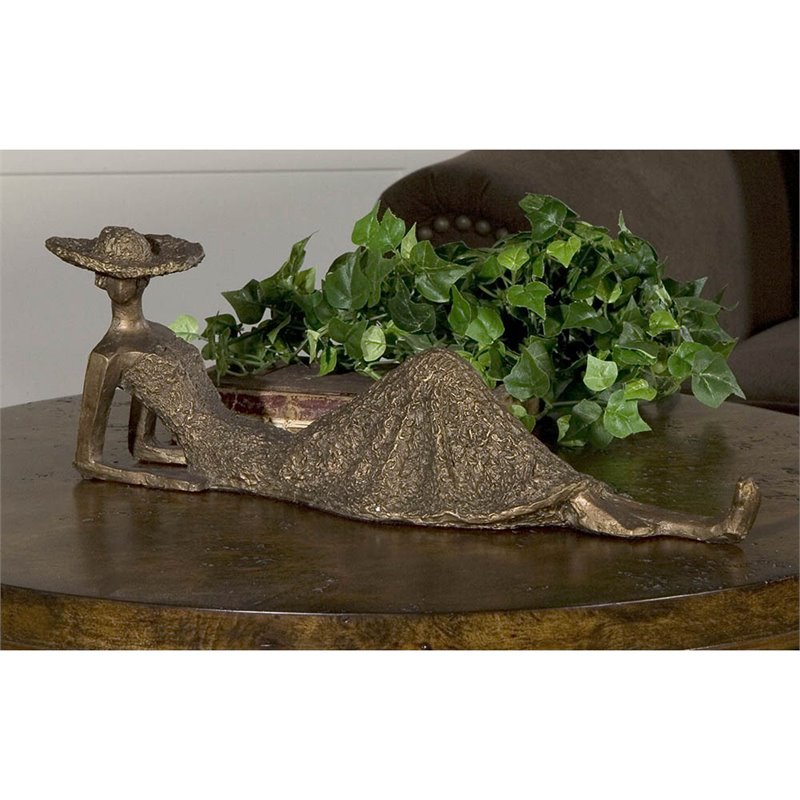 Uttermost Summer Days Resin Heavily Textured Sculpture in Antique Bronze