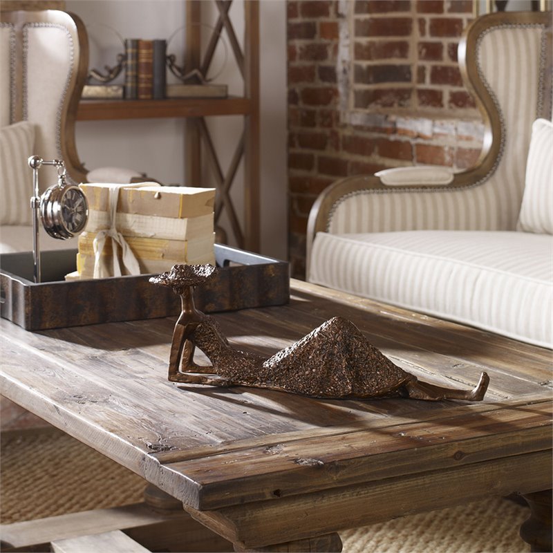 Uttermost Summer Days Resin Heavily Textured Sculpture in Antique Bronze