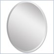 Uttermost Frameless Traditional Beveled Vanity Glass Oval Mirror in Silver