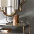 Uttermost Lounging Reader 2-Piece Metal MDF Bookend Set in Antiqued Silver/Gold