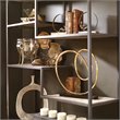 Uttermost Lounging Reader 2-Piece Metal MDF Bookend Set in Antiqued Silver/Gold