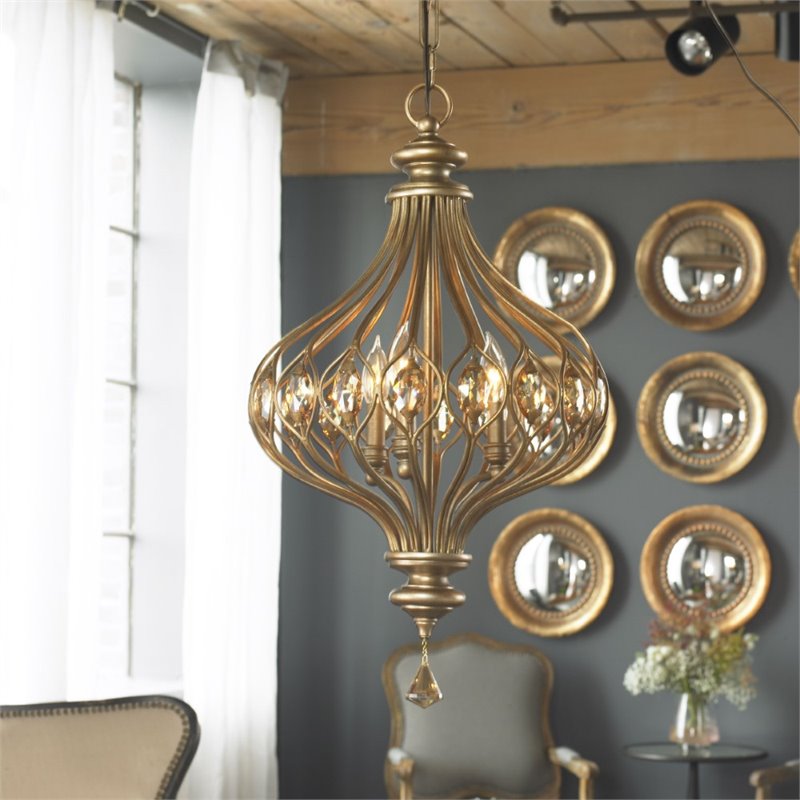 Uttermost Sabina 3 Light Pendant In Gold