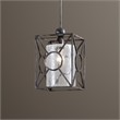 Uttermost Arbela Traditional Metal and Glass Pendant in Rust Black/Silver