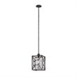 Uttermost Arbela Traditional Metal and Glass Pendant in Rust Black/Silver