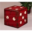 Uttermost Dice Contemporary MDF and Fir Wood Accent Table in Red