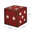 Uttermost Dice Contemporary MDF and Fir Wood Accent Table in Red