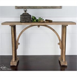 Uttermost Genessis Solid Wood Console Table in Natural Sun Bleached