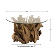 Uttermost Driftwood Coastal Wood and Glass Coffee Table in Natural