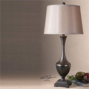 Uttermost Davoli Table Lamp in Lightly Distressed Dark Bronze