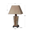 Uttermost Indoor and Outdoor Slate Accent Lamp in Hammered Copper