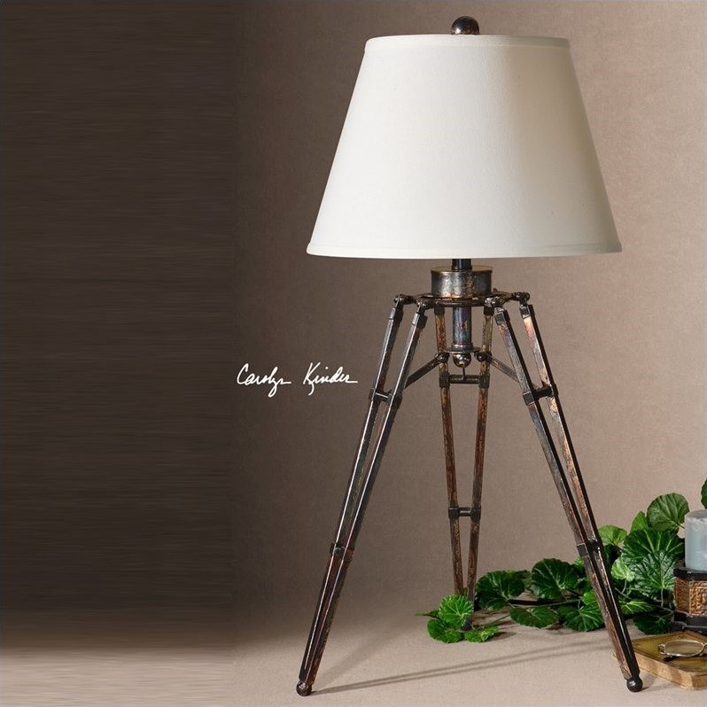 Uttermost Tustin Tripod Lamp in Oxidized Bronze 26435