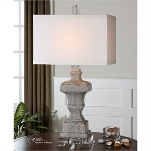 Uttermost San Marcello Textured Ceramic Lamp in Blue Glaze