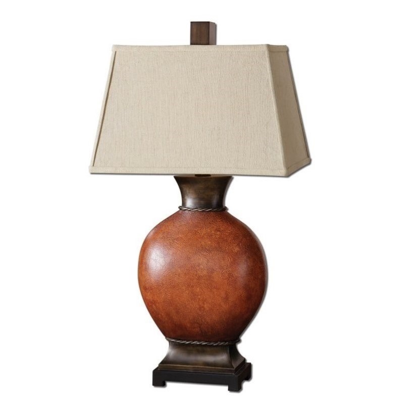 Uttermost Suri Led Ceramic Table Lamp In Burnished Dark Red 26517 Uttermost Suri Led Ceramic Table Lamp In Burnished Dark Red