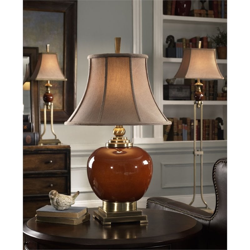 Uttermost Daviel Table Lamp in Red 26728