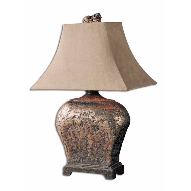 uttermost pavia red table lamp