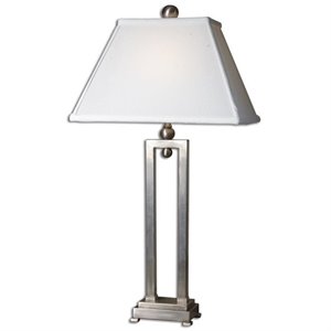 uttermost conrad table lamp in brushed aluminum