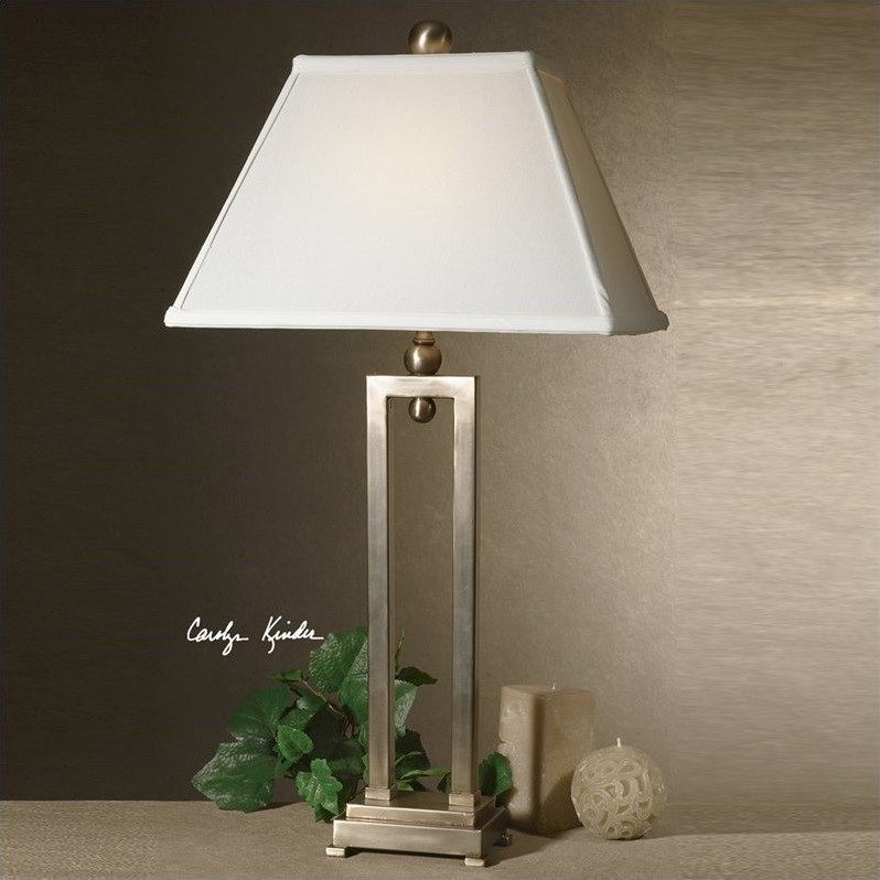 Uttermost Conrad Table Lamp In Brushed Aluminum 27800 Uttermost Conrad Table Lamp In Brushed Aluminum