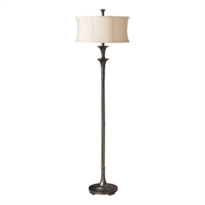 Uttermost Brazoria Steel and Polyester Floor Lamp in Oil Rubbed Bronze/Gold