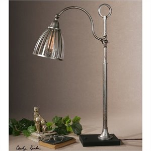 Uttermost Manchester Metal Accent Lamp in Rust Silver