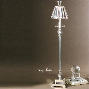Uttermost Kalena Metal with Glass and Crystal Buffet Lamp in Silver