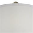 Uttermost Laton Metal and Crystal Buffet Lamp in Brushed Brass/Off White