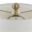 Uttermost Laton Metal and Crystal Buffet Lamp in Brushed Brass/Off White