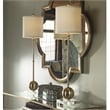 Uttermost Laton Metal and Crystal Buffet Lamp in Brushed Brass/Off White