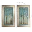 Uttermost Whispering Wind Wood and Paper Framed Art in Multi-Color (Set of 2)