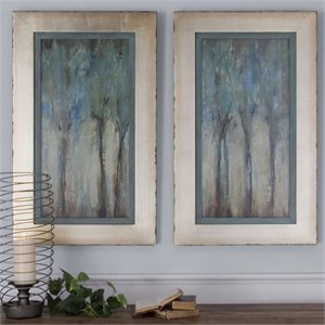 Uttermost Whispering Wind Wood and Paper Framed Art in Multi-Color (Set of 2)