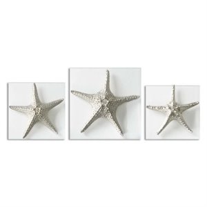 uttermost silver starfish wall art (set of 3)