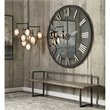 Uttermost Amelie Farmhouse Metal Large Wall Clock in Bronze/Silver