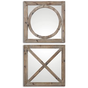 uttermost baci e abbracci wooden mirrors (set of 2)