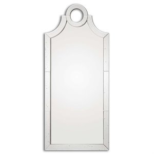 Uttermost Acacius Traditional MDF and Glass Arched Mirror in Silver