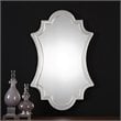 Uttermost Elara PU MDF Wood and Glass Wall Mirror in Antiqued Silver