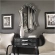Uttermost Elara PU MDF Wood and Glass Wall Mirror in Antiqued Silver
