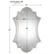 Uttermost Elara PU MDF Wood and Glass Wall Mirror in Antiqued Silver
