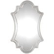 Uttermost Elara PU MDF Wood and Glass Wall Mirror in Antiqued Silver