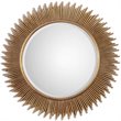 Uttermost Marlo Round Contemporary Iron and MDF Wood Mirror in Gold