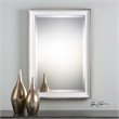 Uttermost Lahvahn Coastal Style Fir Wood Mirror in Silver/White