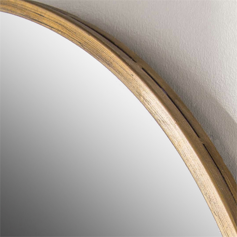 Uttermost Herleva Oval Traditional Style Metal Mirror in Gold Finish
