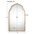 Uttermost Kenitra Contemporary Style Metal Arch Mirror in Gold Finish