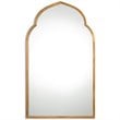 Uttermost Kenitra Contemporary Style Metal Arch Mirror in Gold Finish