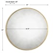 Uttermost Junius Round Contemporary Metal and MDF Wood Mirror in Gold