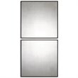 Uttermost Matty Contemporary MDF Wood Antiqued Square Mirrors - Black (Set of 2)