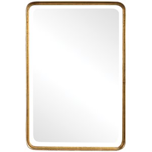 Uttermost Crofton Contemporary Style Metal Mirror in Gold Finish